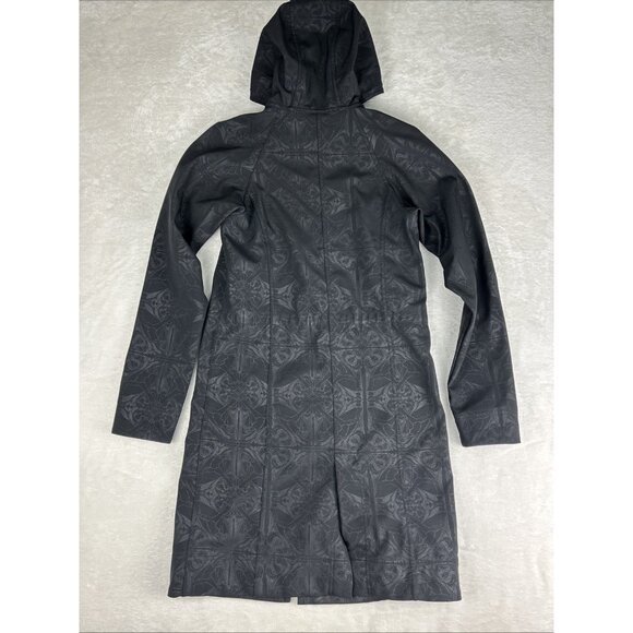 Lululemon Jacket Women’s 4 Apres Yoga Hooded in Black Dance In Snow Pattern - Picture 8 of 9